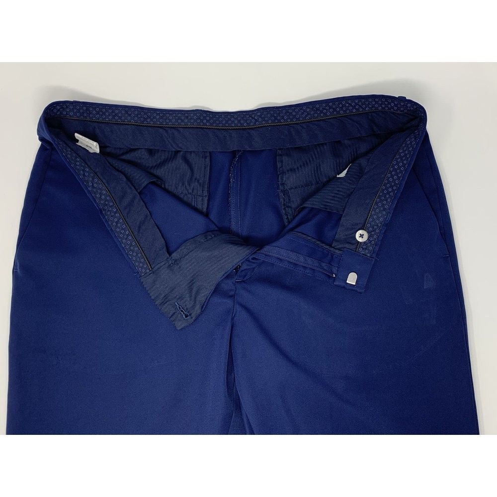 Perry Ellis Blue Slim Fit Flat Front Straight Leg Men's Pants‎ Size W36 L30 - Picture 2 of 7
